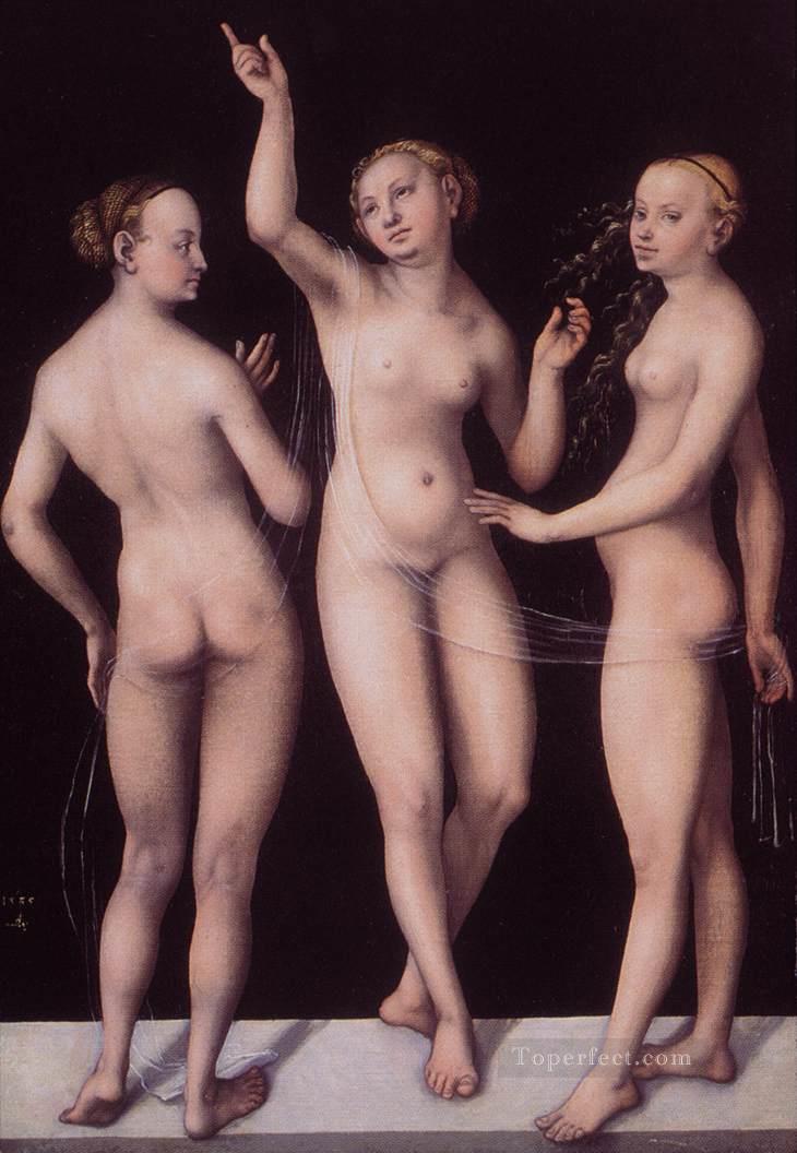 Las Tres Gracias Lucas Cranach el Viejo desnudo Pintura al óleo